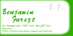 benjamin furszt business card